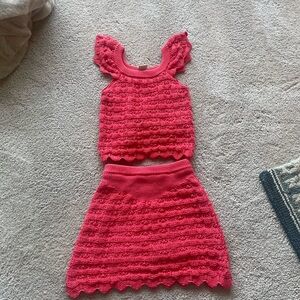 Haute Hippie Coral Knit Top